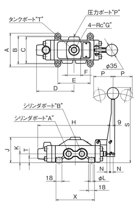 DMO4-3T03-2C | 手動操作弁 Dシリーズ | ダイキン工業（油圧機器 