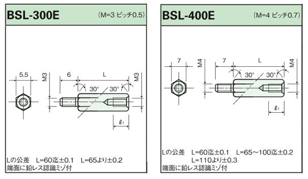 アルミスペーサー（六角） BSL-E | 廣杉計器 | MISUMI-VONA【ミスミ】