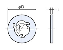 セットワッシャー DDS/DDS-B/NNS/NNRS-B/PES/TTS 外形図