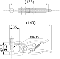 標準型ハンドバイス No.0 外形図