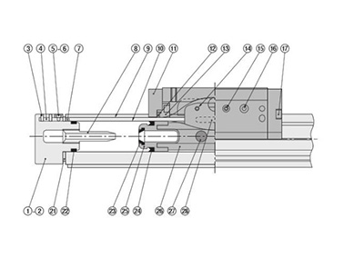 コガネイ スリット式ロッドレスORKシリーズ ORK32X1600-F1-K1-CS3MB2