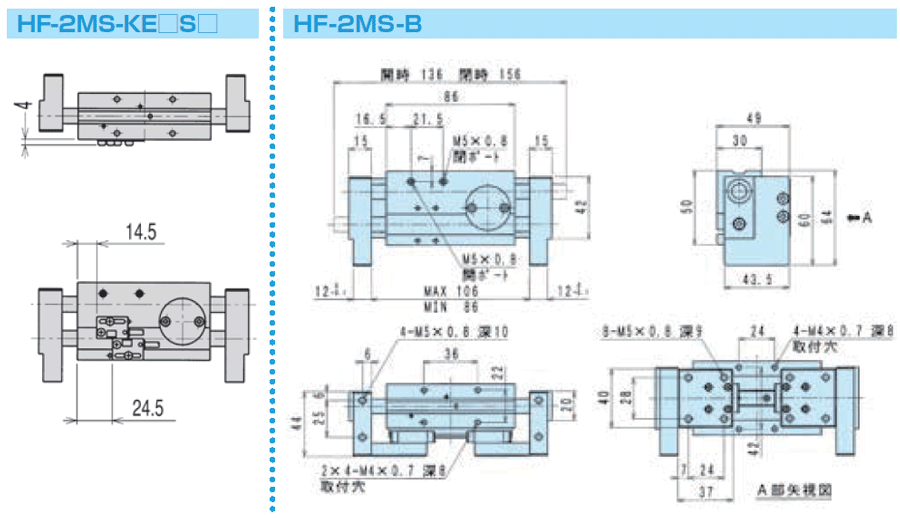 HF-5MS-ET3S2 ハンド カニ型平行ハンド HFシリーズ 近藤製作所 MISUMI(ミスミ)