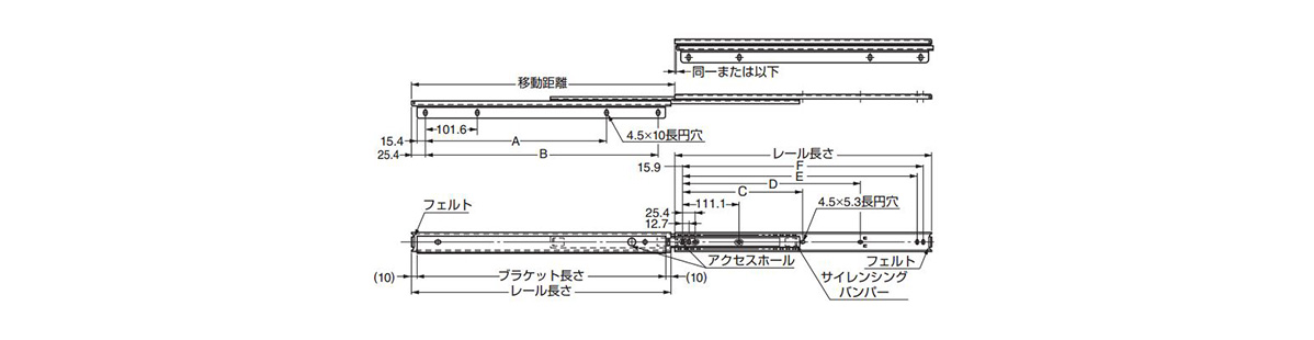 C301-1930-26 スライドレール 中荷重 フルトラベル 301-1930 日本アキュライド MISUMI(ミスミ)