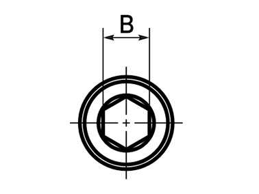 十六進製內六角螺釘(二硫化鉬塗層)SNSS-MO輪廓圖1所示