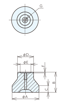 レベリングプレート（かさあげ型） 外形図3