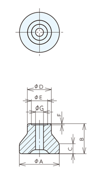 レベリングプレート（かさあげ型） 外形図5