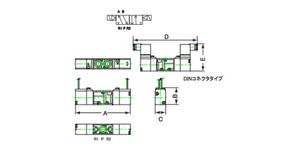 日本精器 ４方向電磁弁１０ＡＡＣ１００Ｖ７６シリーズ BN764S10E100/1