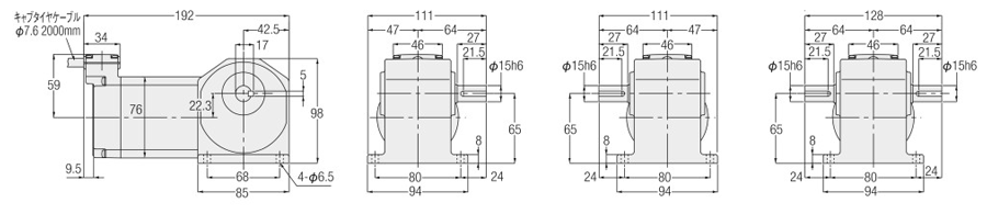 HFU-15R-25-S25 ニッセイ ギヤードモーター 直交軸 単相 フランジ付