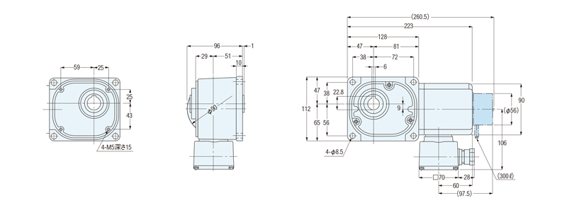 GFMN-22-300-S40 ニッセイ 平行軸 標準タイプ フランジ取付 ブレーキ付