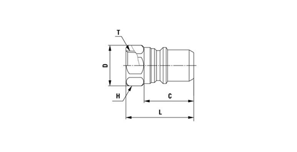 日東工器 ゼロスピルカプラ プラグ おねじ取付用 ZEL-8P SUS/EPDM Zero