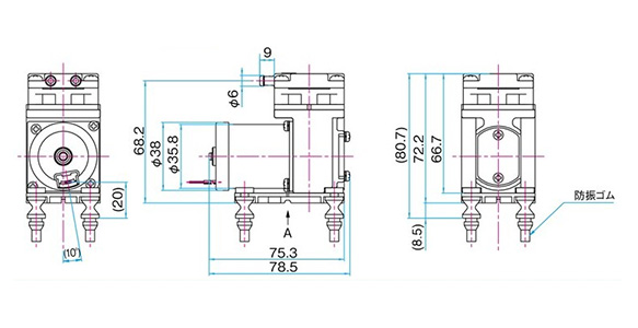 真空ポンプ（コンプレッサ兼用） DP0110-X3 | 日東工器 | MISUMI-VONA 