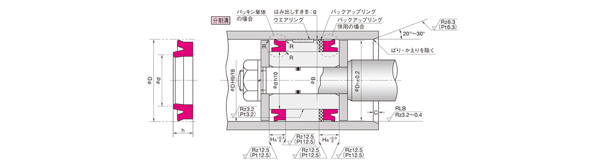 Fu1476 H0 Odi型ピストンシール専用パッキン ｎｏｋ Misumi Vona ミスミ