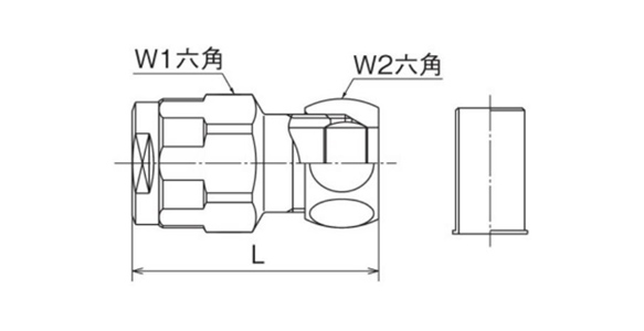 WJ35-2213-S | ダブルロックジョイント WJ35型 銅管変換アダプター