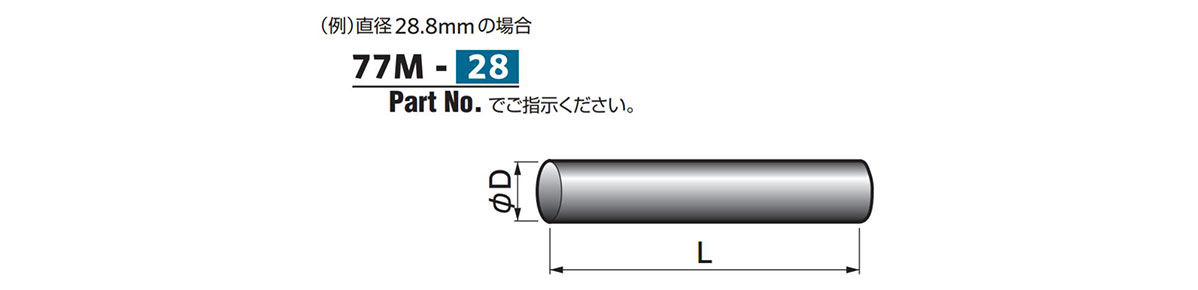 77M-58 グライトロンF 丸棒（77M） オイレス工業 MISUMI(ミスミ)
