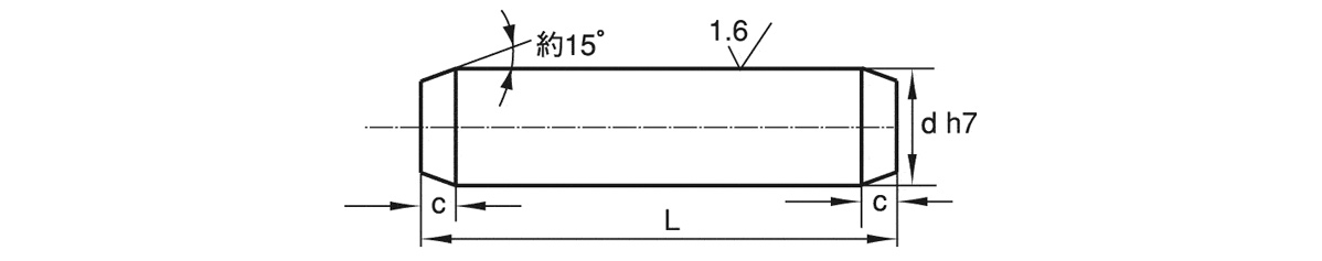 ウチネジヘイコウＰ（ヒメノＭ６ 材質(Ｓ４５Ｃ) 規格(8X80) 入数(100)  - 3