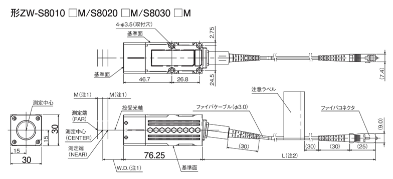 ファイバ同軸変位センサ【ZW-8000／7000／5000】 | オムロン | MISUMI 