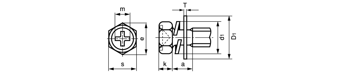 型番 | 十字穴付（+）六角アプセット P=3（SW+JIS W組込） | ＳＵＮＣＯ | MISUMI-VONA【ミスミ】