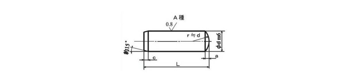 ＳＵＳ平行ピン（Ａ種・姫野製【1000個】ﾍｲｺｳﾋﾟﾝ(Aｼｭ(ﾋﾒﾉ 2.5 X 5