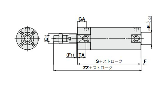 SMC エアシリンダ 標準形 複動・片ロッド CG1シリーズ CDG1FN50 75