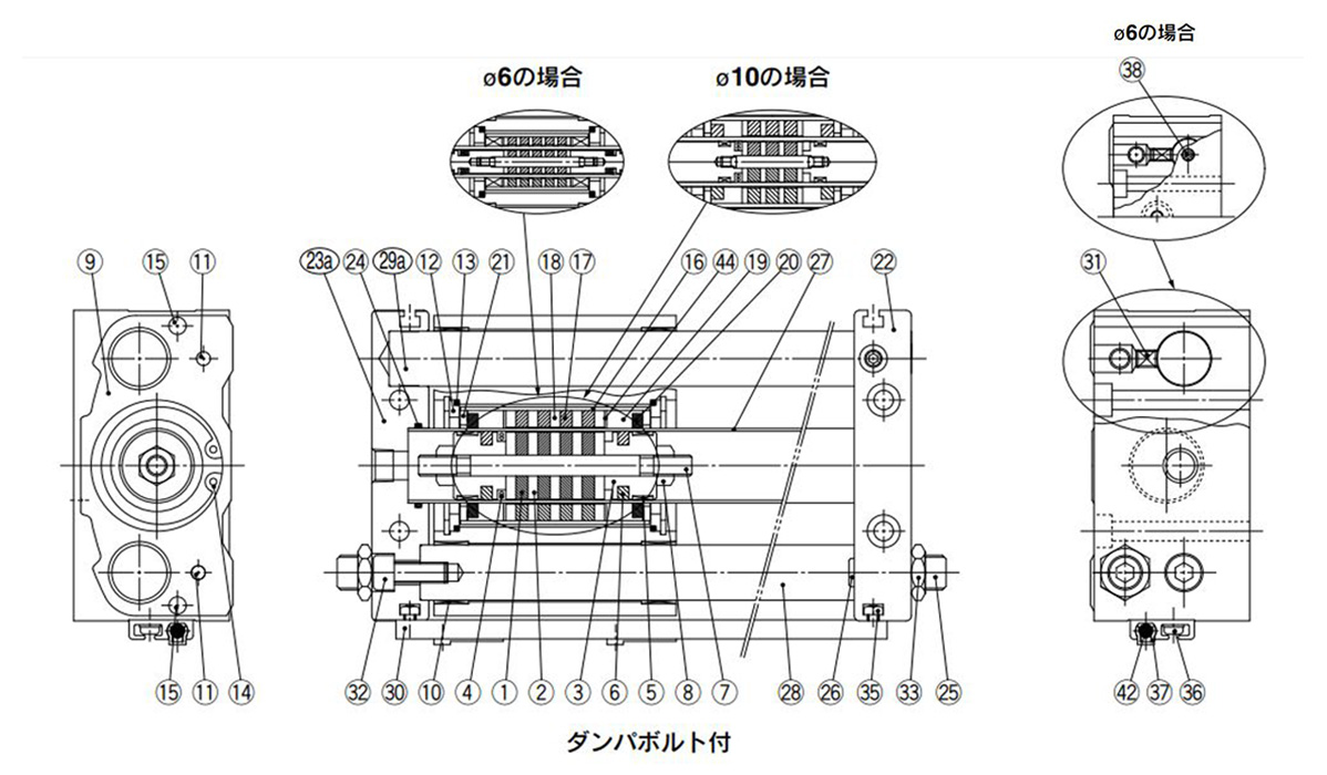 型番 マグネット式ロッドレスシリンダ スライダ形・すべり軸受 CY1Sシリーズ SMC MISUMI(ミスミ)
