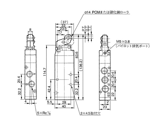 5ポートメカニカルバルブ メタルシール VFM200シリーズ | SMC | MISUMI 