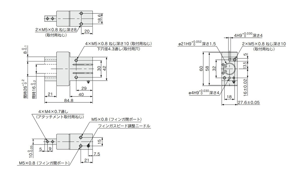 MHKL2-25D-M9NWL | クサビ形カム駆動スライドタイプ エアチャック（2爪タイプ） MHK2シリーズ | SMC | MISUMI