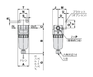 10-AFM30-03-J-A | ミストセパレータ クリーン・低発塵 10-/20-/21-AFM-Aシリーズ | SMC | MISUMI