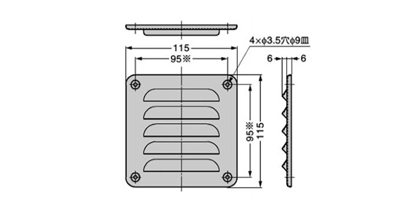 ステンレス鋼製ベンチレーター 1-1212