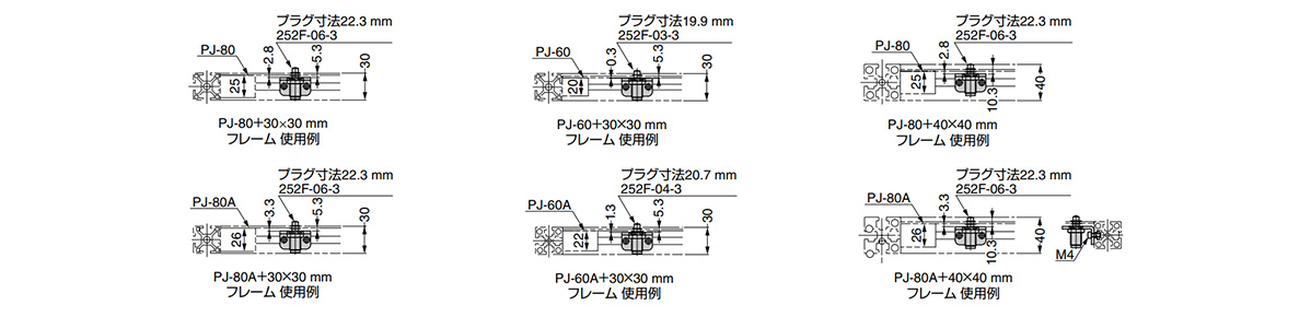 カムロックファスナー（小型フラッシュタイプ） アルミフレーム取付用付属品 AS-252F-03/06 | スガツネ工業 |  MISUMI-VONA【ミスミ】