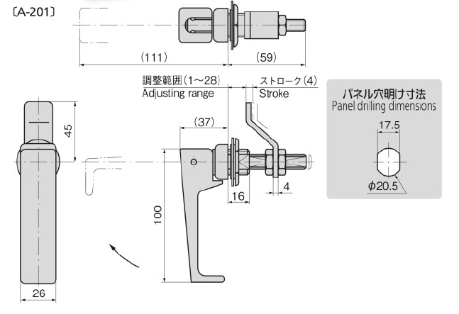 リフトハンドル A-201 | タキゲン製造 | MISUMI(ミスミ)