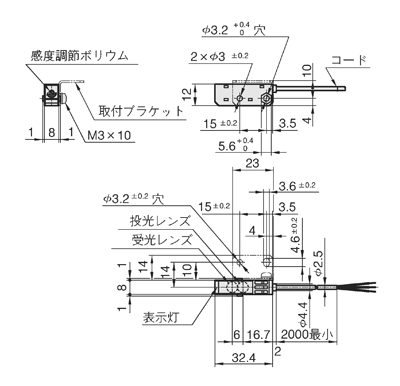 HPJ-T21 | 小型アンプ内蔵光電センサ ｱｽﾞﾋﾞﾙ ｺｳﾃﾞﾝｾﾝｻ HPJ | アズビル | MISUMI(ミスミ)