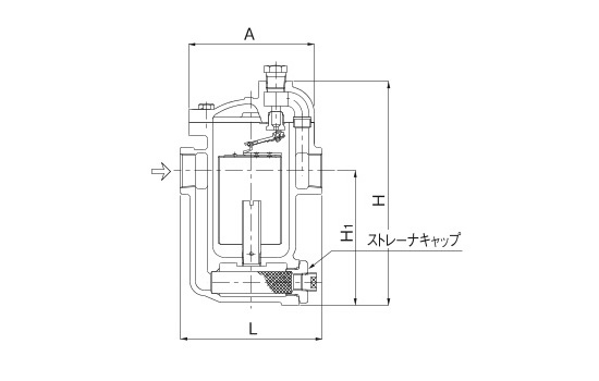 ヨシタケ スチームトラップ逆バケット式 蒸気ドレン 1.6MPa ねじ込み