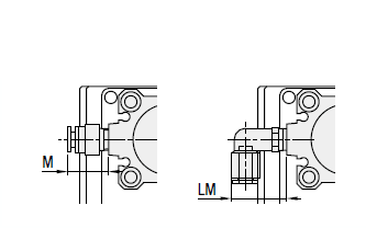 エアシリンダータイプマルチチェンジリテーナー　 フロートピンサイズ：φ80～140 外形図2