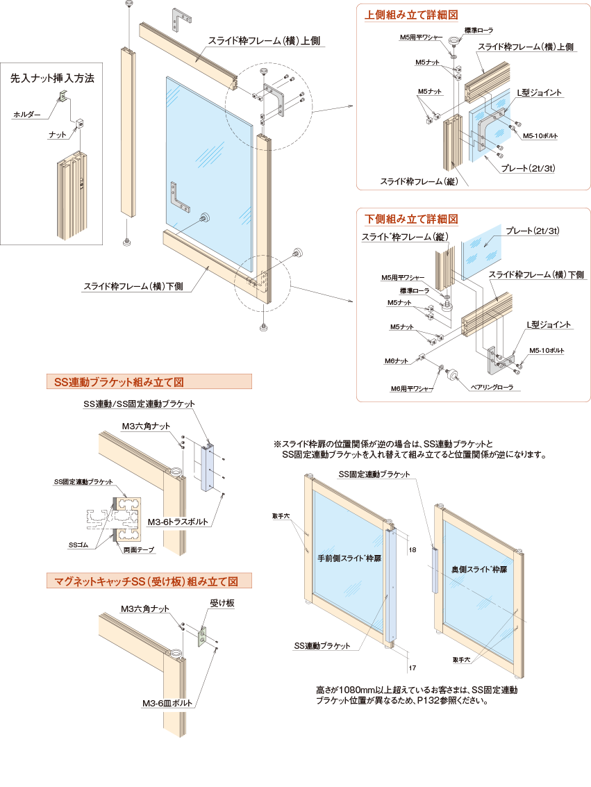 スライド枠組み立て図