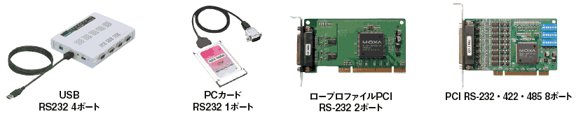 産業用シリアル通信カード各種