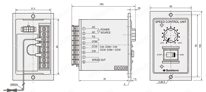 6W/25W/40W 共通　60Wおよび90Wの電圧200V