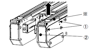 上流側ユニットの上面カバー取り外し方法