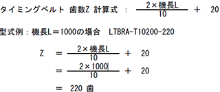 タイミングベルトの交換方法 型式例