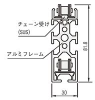 プラコンビチェーン 断面図