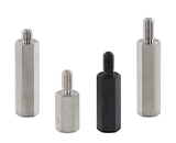 【黄銅・SUS・鉄】 金属スペーサー(小径六角支柱) 片端おねじ片端めねじ