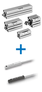 img_（例）薄形シリンダ コンパクトタイプ 標準形 複動 片ロッド CQSシリーズ  型番：CDQSB25-20D-M9Bの場合