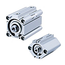 【在庫品多数】薄形シリンダ 標準形 複動・片ロッド CQ2シリーズ