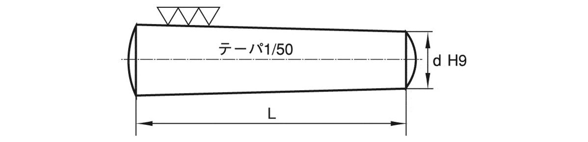 ウチネジツキ テーパーピン 規格(8X45) 入数(100) 【Ｓ４５ＣＱ内ねじテ−パ−Ｐ大喜多シリーズ】