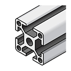 アルミフレーム　６シリーズ　正方形　３０×３０ｍｍ　１列溝　４面溝