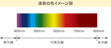 波長の色イメージ図