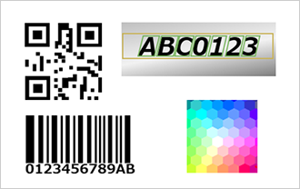 ラベル、バーコード、QRコード、色などの確認・判別・判定が可能