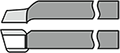 13R形（右、下図）片刃バイト　13L形（左）
