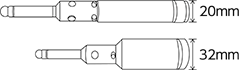 シャンク径はφ20mm、φ32mmが用意されており機械側のツールサイズに応じて選んでください。