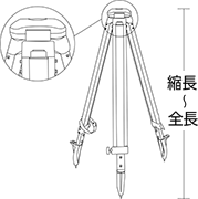 測量器用三脚（球面タイプ）